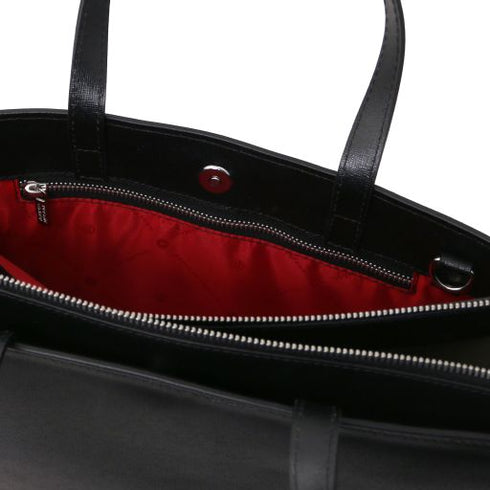 Palermo - Saffiano Leather briefcase 3 compartments for women